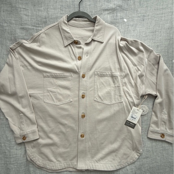 Vuori Tops - Vuori Cream Button-Up Shirt